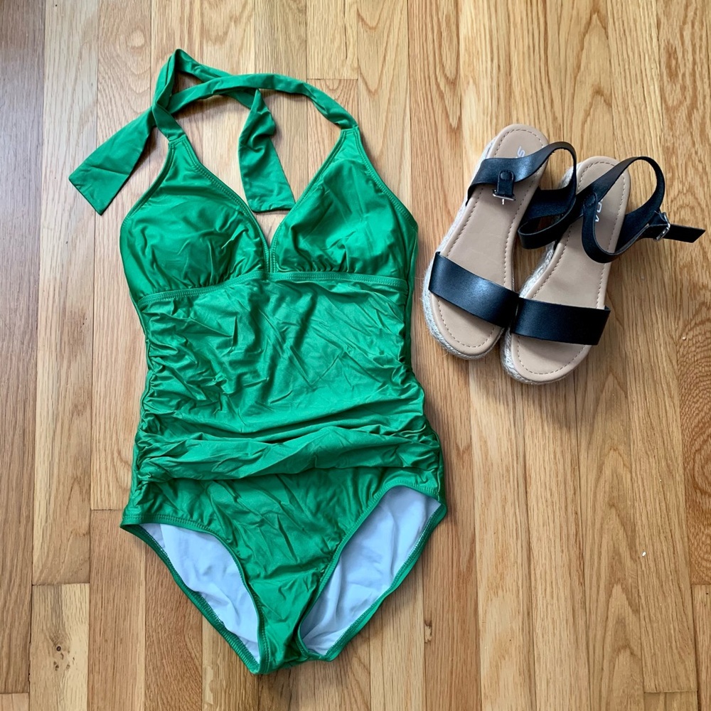 Gorgeous green one piece swimsuit